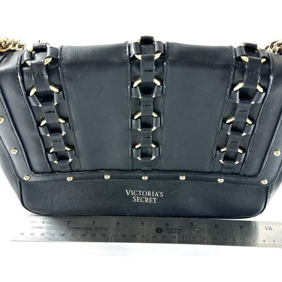 Victoria’s Secret VS Ring Stud Bond Street Shoulder Bag Black - Picture 5 of 11